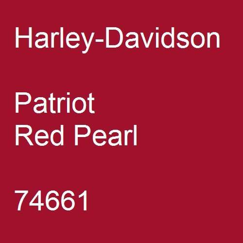 Harley-Davidson, Patriot Red Pearl, 74661.